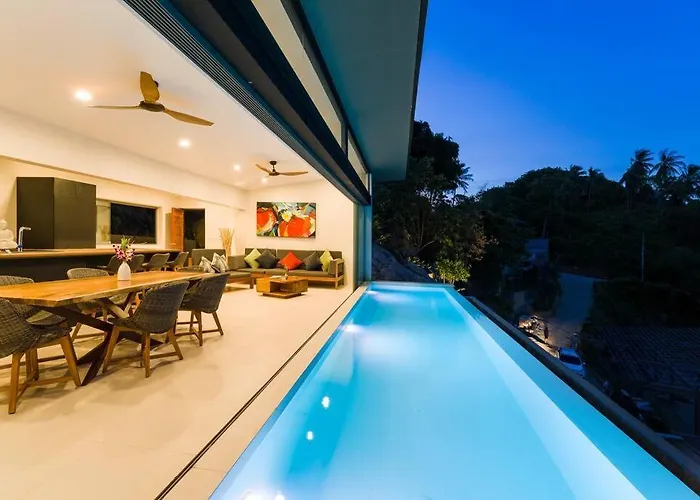 Villa Moana Panoramic Sunrise Ocean View 3Br Samui