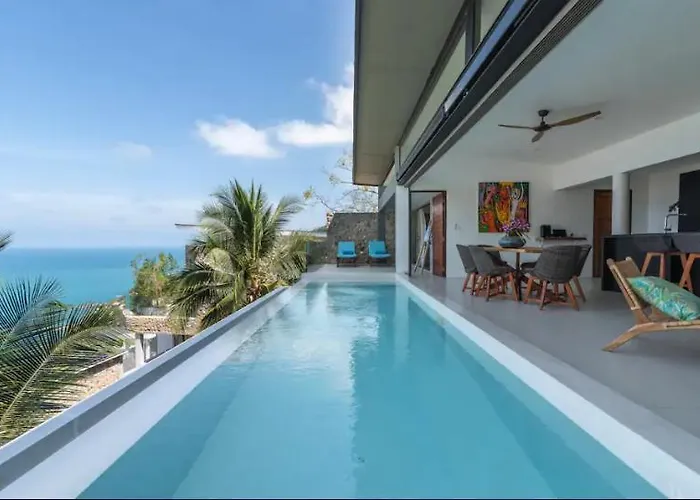 Villa Moana Panoramic Sunrise Ocean View 3Br Samui